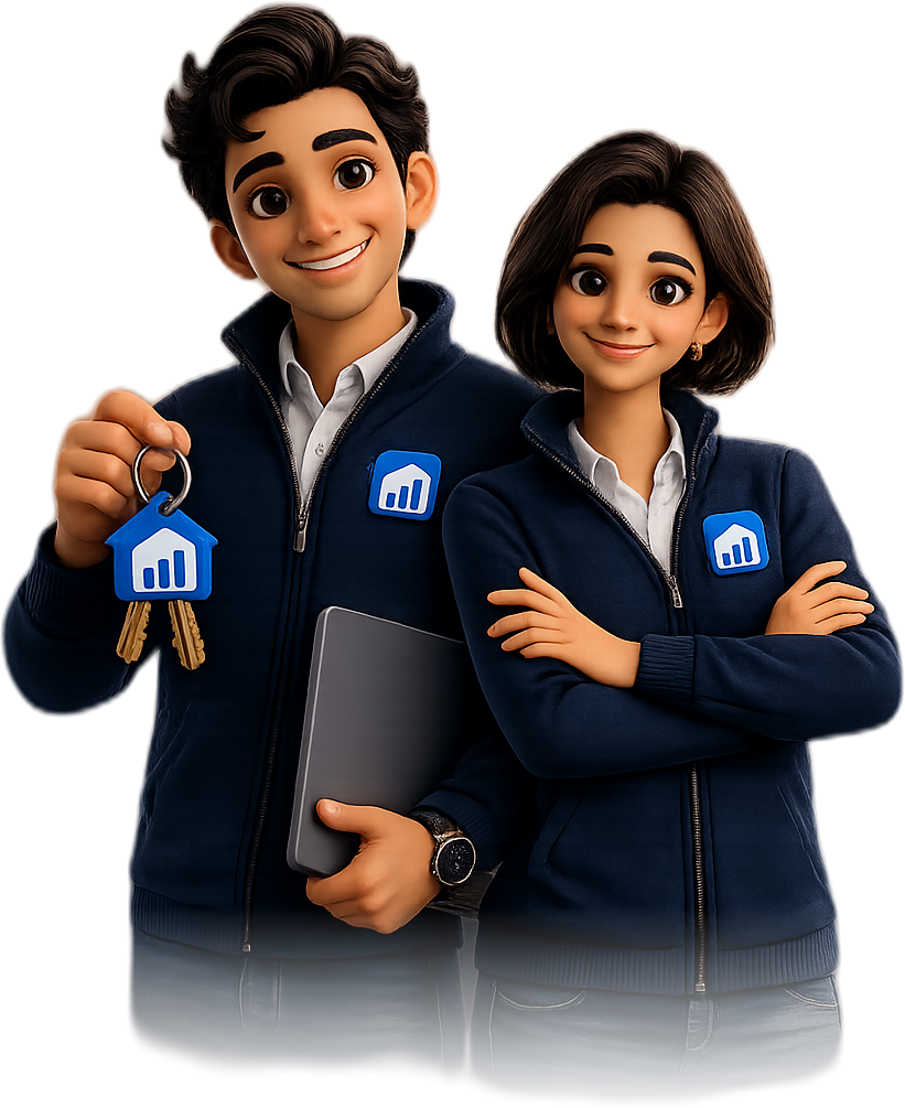 The Bar Rental team, holding the keys